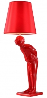 duża lampa stojąca OZCAN czerwona figura Fashion Light