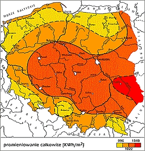 strefa klimatyczna nasłonecznienie polski a kolektory